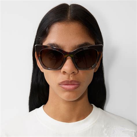 burberry check detail cat-eye frame sunglasses|unisex burberry sunglasses.